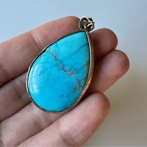 Turquoise Pendant 925 Sterling Silver Pendant Turquoise